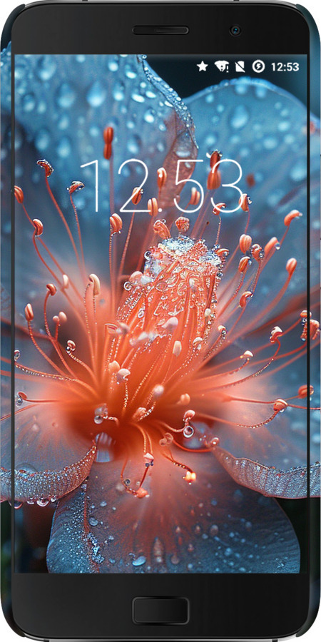 3D пластиковый глянцевый чехол Роса на цветке для Lenovo ZUK Z1 - 6039c-461 изображение 