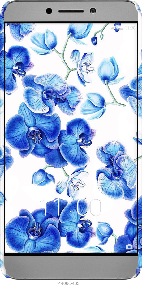 3D пластиковый глянцевый чехол Голубые орхидеи для LeTV LeEco Le 2 X620 - 4406c-463 изображение 