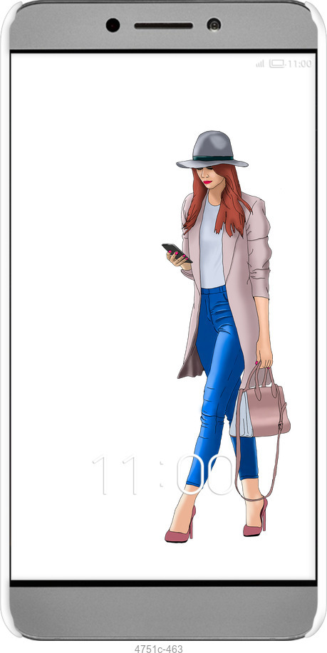 3D пластиковий глянцевий чехол Дівчинка 1 для LeTV LeEco Le 2 X620 - 4751c-463 изображение 