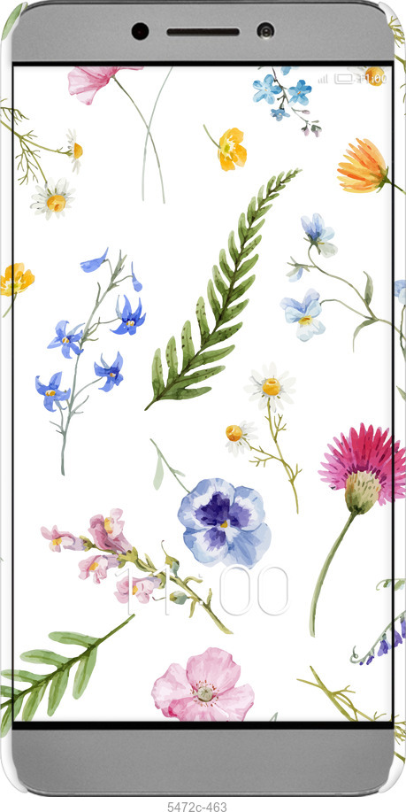 3D пластиковый глянцевый чехол Цветочный фон v2 для LeTV LeEco Le 2 X620 - 5472c-463 изображение 