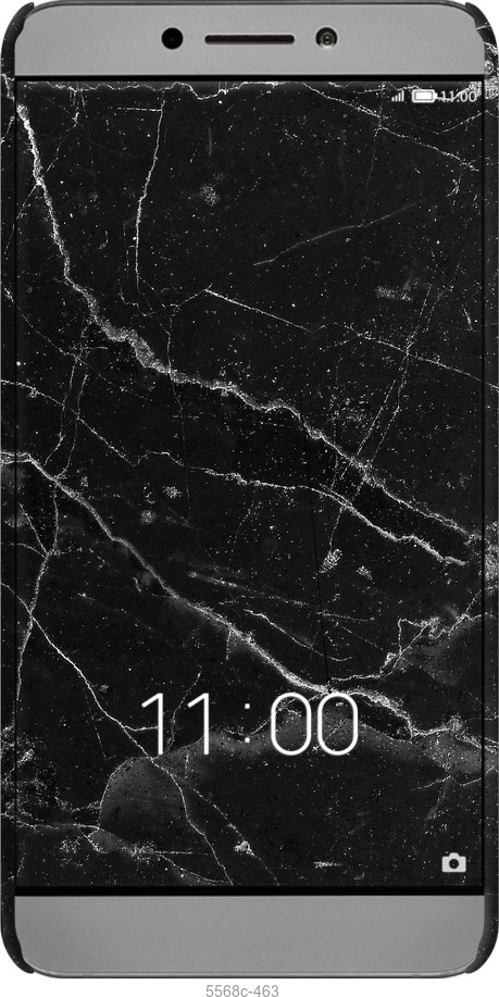 3D пластиковий глянцевий чехол Чорний мармур v2 для LeTV LeEco Le 2 X620 - 5568c-463 изображение 