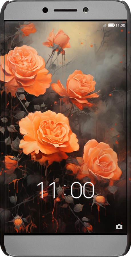 3D пластиковый глянцевый чехол Оранжевые розы для LeTV LeEco Le 2 X620 - 5944c-463 изображение 