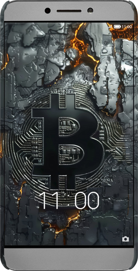 3D пластиковий глянцевий чехол Розпечений біткойн для LeTV LeEco Le 2 X620 - 6091c-463 изображение 