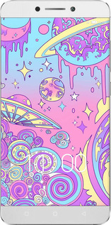 Силиконовый чехол Розовая галактика для LeTV LeEco Le Max 2 - 4146u-606 изображение 