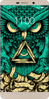 Силиконовый чехол Сова Арт-тату для LeTV Max X900 - 3971u-381 изображение 