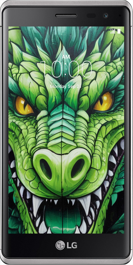 Силиконовый чехол Зелёный дракон для LG Zero - 5816u-476 изображение 