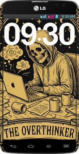 3D пластиковый глянцевый чехол The Overthinker для LG G Pro Lite Dual D686 - 6774c-440 изображение 