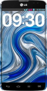 3D пластиковый глянцевый чехол Liquid Chrome для LG G Pro Lite Dual D686 - 6781c-440 изображение 