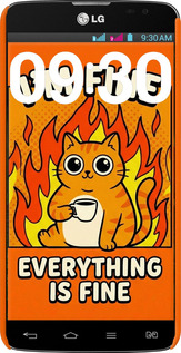 3D пластиковий матовий чехол Funny Cat для LG G Pro Lite Dual D686 - 6786m-440 изображение 