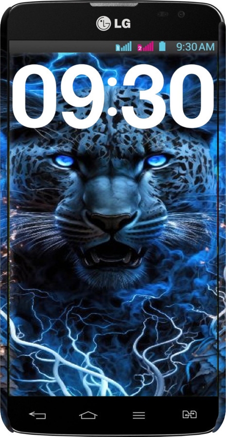 3D пластиковый глянцевый чехол Ледяной леопард для LG G Pro Lite Dual D686 - 6460c-440 изображение 