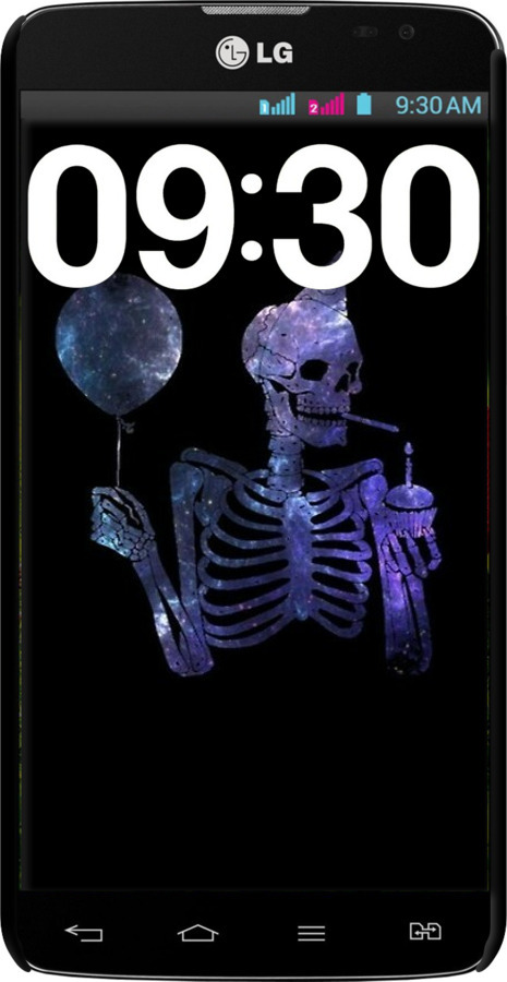 3D пластиковый глянцевый чехол Скелетное искусство для LG G Pro Lite Dual D686 - 6536c-440 изображение 