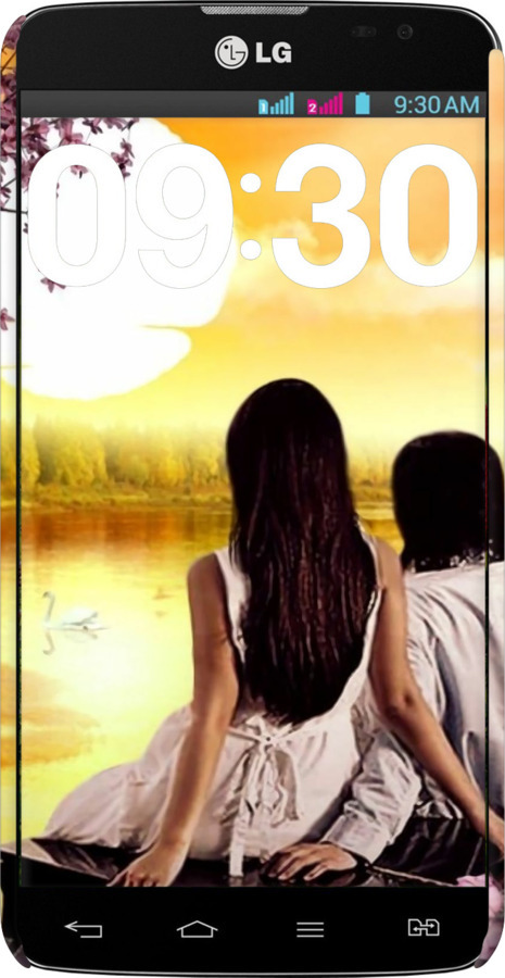 3D пластиковый глянцевый чехол Sunset для LG G Pro Lite Dual D686 - 6607c-440 изображение 