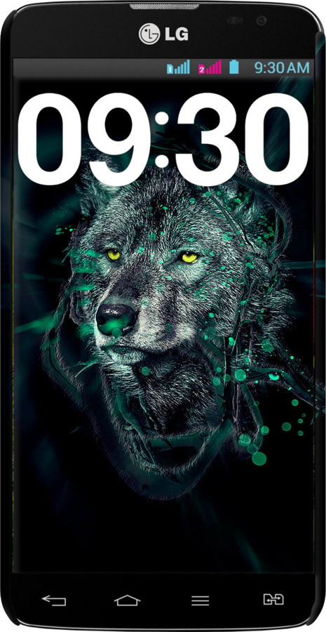 3D пластиковий матовий чехол Wolf для LG G Pro Lite Dual D686 - 6610m-440 изображение 