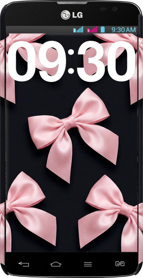 3D пластиковый глянцевый чехол Coquette Ribbons Dark Coquette для LG G Pro Lite Dual D686 - 6767c-440 изображение 