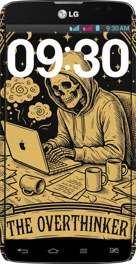 3D пластиковый глянцевый чехол The Overthinker для LG G Pro Lite Dual D686 - 6774c-440 изображение 