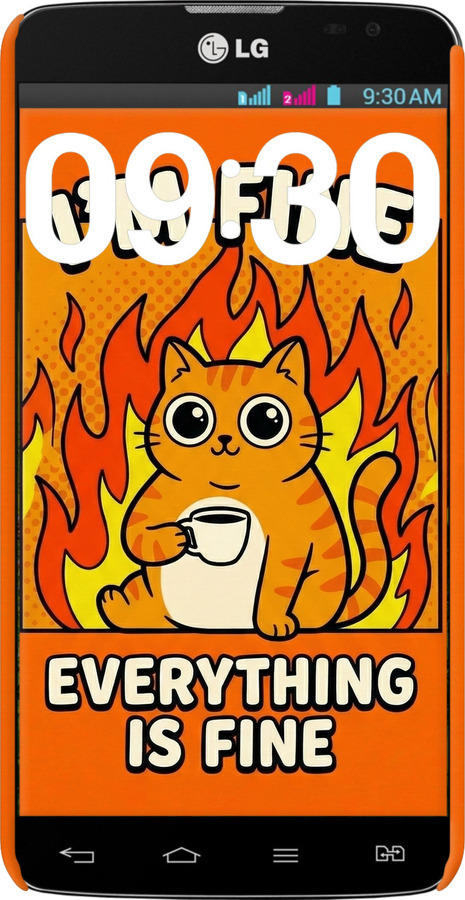 3D пластиковий матовий чехол Funny Cat для LG G Pro Lite Dual D686 - 6786m-440 изображение 