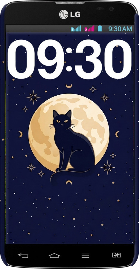 3D пластиковий матовий чехол Cute Cat Celestial/Witchy для LG G Pro Lite Dual D686 - 6787m-440 изображение 