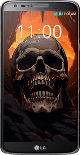 3D пластиковый глянцевый чехол Череп в пещере для LG G2 - 5959c-37 изображение 