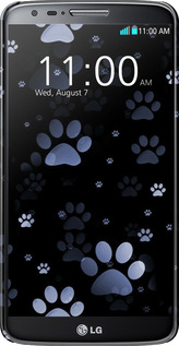3D пластиковий глянцевий чехол З синіми відбитками лап для LG G2 - 6441c-37 изображение 