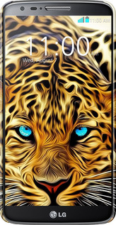 3D пластиковий глянцевий чехол Леопард для LG G2 - 6611c-37 изображение 
