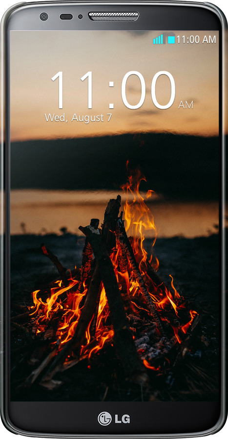 3D пластиковий глянцевий чехол Вогонь для LG G2 - 6021c-37 изображение 