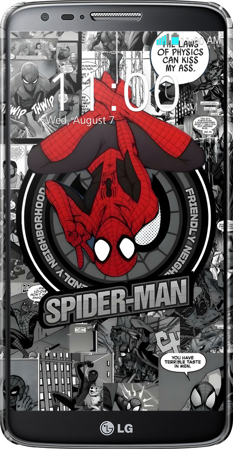 3D пластиковый глянцевый чехол Человек паук для LG G2 - 6279c-37 изображение 