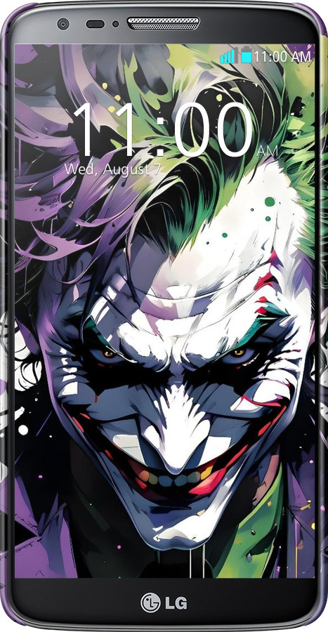 3D пластиковый глянцевый чехол Джокер для LG G2 - 6289c-37 изображение 