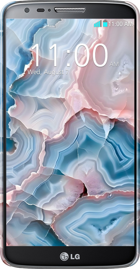 3D пластиковый матовый чехол Мрамор для LG G2 - 6306m-37 изображение 