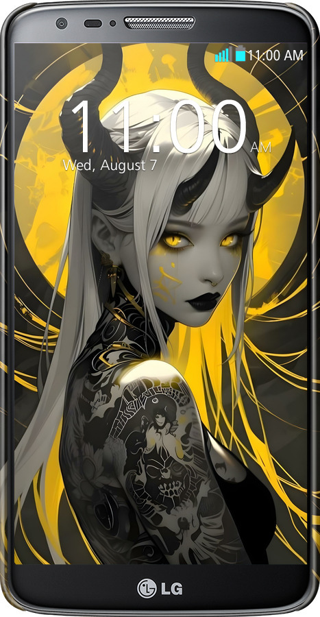 3D пластиковый глянцевый чехол Аниме демон 2 для LG G2 - 6309c-37 изображение 