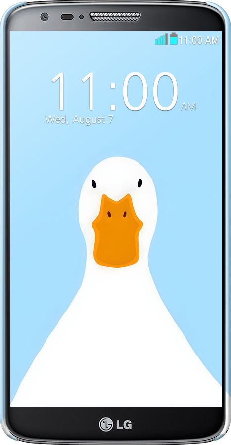 3D пластиковый глянцевый чехол Гусь для LG G2 - 6350c-37 изображение 