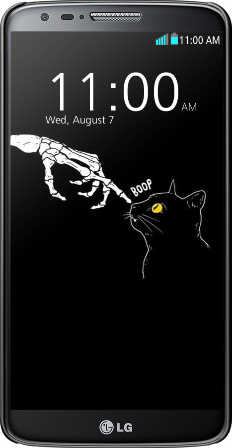 3D пластиковый глянцевый чехол Кошка для LG G2 - 6505c-37 изображение 