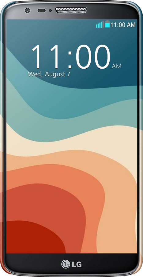 3D пластиковый глянцевый чехол В стиле ретро с волнами для LG G2 - 6531c-37 изображение 
