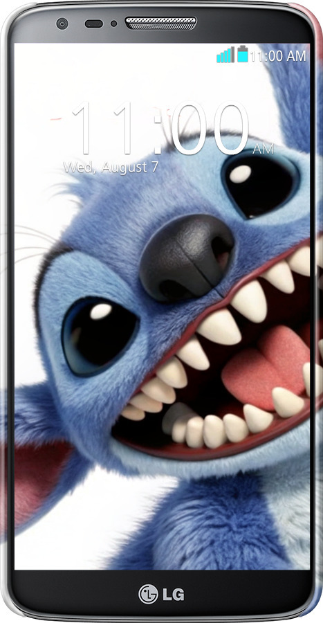3D пластиковий глянцевий чехол Стіч для LG G2 - 6684c-37 изображение 
