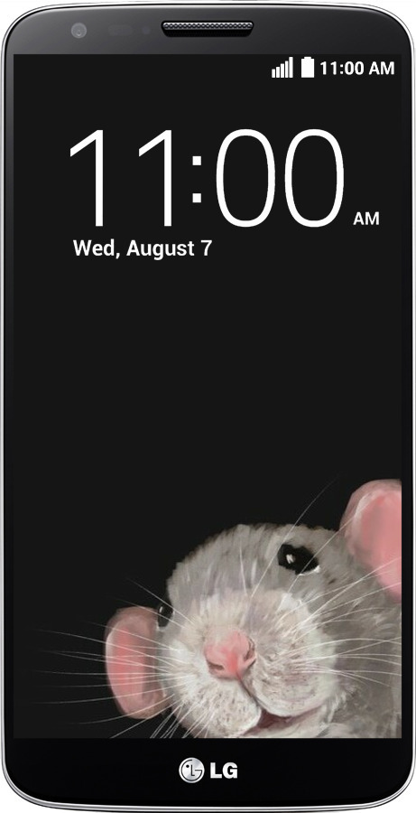 Силиконовый чехол The Peeking Rat для LG G2 - 6442u-37 изображение 