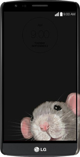 3D пластиковий матовий чехол The Peeking Rat для LG G3 Stylus D690 - 6442m-89 изображение 