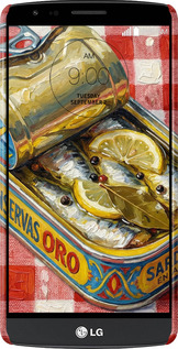 3D пластиковый матовый чехол Vintage Sardine Tin Phone для LG G3 Stylus D690 - 6772m-89 изображение 