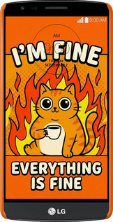 3D пластиковий матовий чехол Funny Cat для LG G3 Stylus D690 - 6786m-89 изображение 