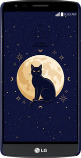 3D пластиковий матовий чехол Cute Cat Celestial/Witchy для LG G3 Stylus D690 - 6787m-89 изображение 