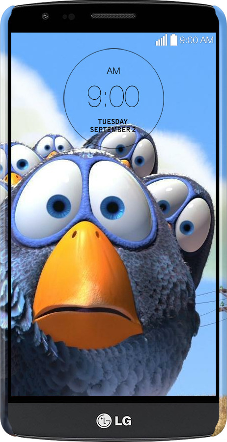 3D пластиковый матовый чехол Angry Birds для LG G3 Stylus D690 - 6008m-89 изображение 