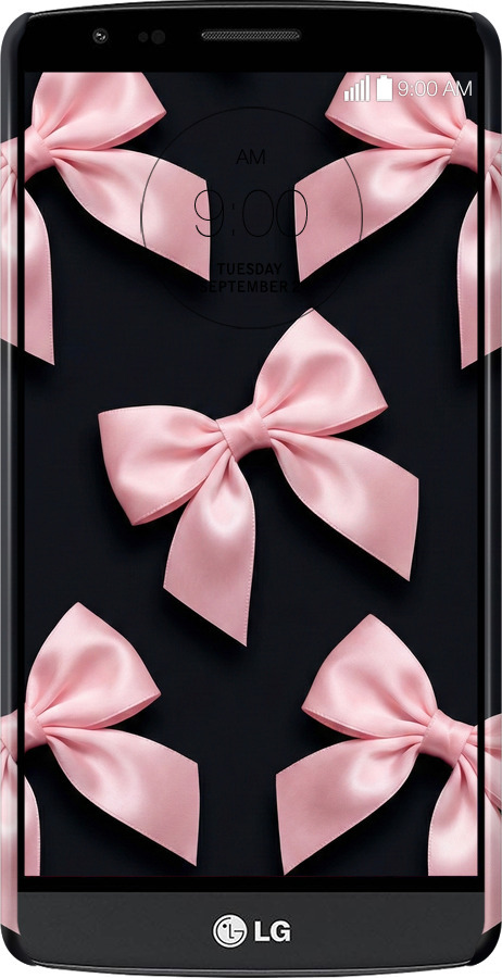 3D пластиковий матовий чехол Coquette Ribbons Dark Coquette для LG G3 Stylus D690 - 6767m-89 изображение 