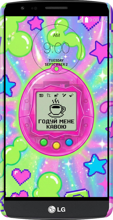 3D пластиковый матовый чехол Y2K Aesthetic Retro Pet: Годуй мене кавою для LG G3 Stylus D690 - 6784m-89 изображение 