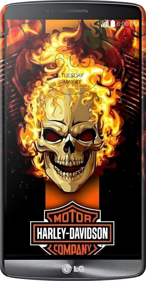 3D пластиковый глянцевый чехол Харлей девидсон для LG G3 dual D856 - 6370c-56 изображение 