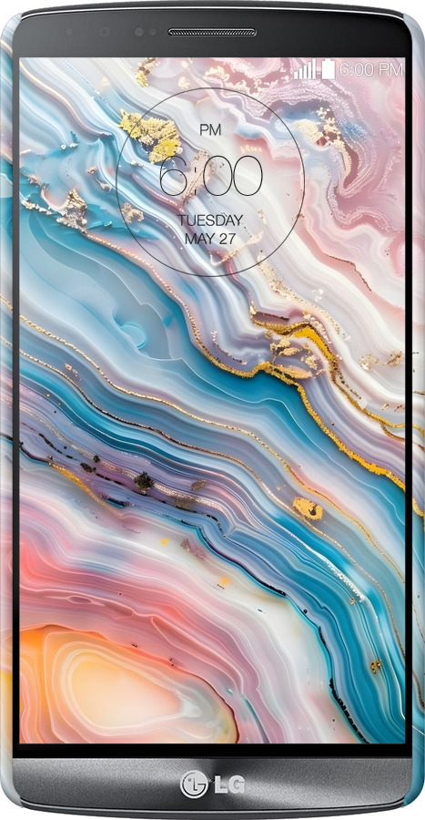 3D пластиковий матовий чехол Мрамор красивый для LG G3 dual D856 - 6376m-56 изображение 