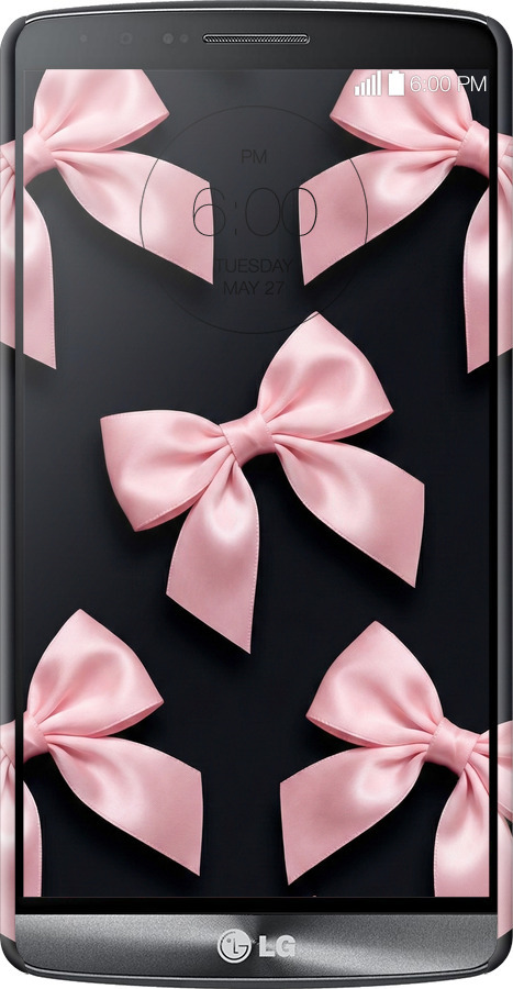 3D пластиковый матовый чехол Coquette Ribbons Dark Coquette для LG G3 dual D856 - 6767m-56 изображение 