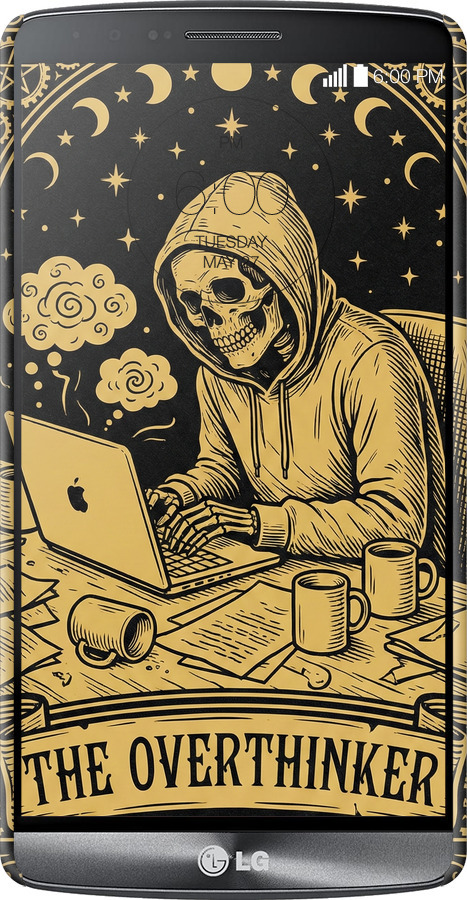 3D пластиковый глянцевый чехол The Overthinker для LG G3 dual D856 - 6774c-56 изображение 