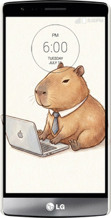 3D пластиковый матовый чехол Funny Capybara CEO Working для LG G3s D724 - 6777m-93 изображение 