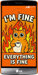 3D пластиковый матовый чехол Funny Cat для LG G3s D724 - 6786m-93 изображение 