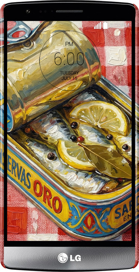 3D пластиковый матовый чехол Vintage Sardine Tin Phone для LG G3s D724 - 6772m-93 изображение 