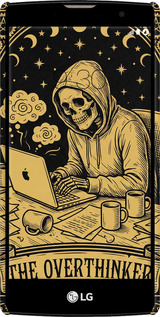 3D пластиковый глянцевый чехол The Overthinker для LG G4c H522y - 6774c-389 изображение 