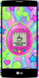 3D пластиковый глянцевый чехол Y2K Aesthetic Retro Pet: Годуй мене кавою для LG G4c H522y - 6784c-389 изображение 